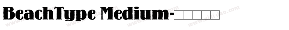 BeachType Medium字体转换